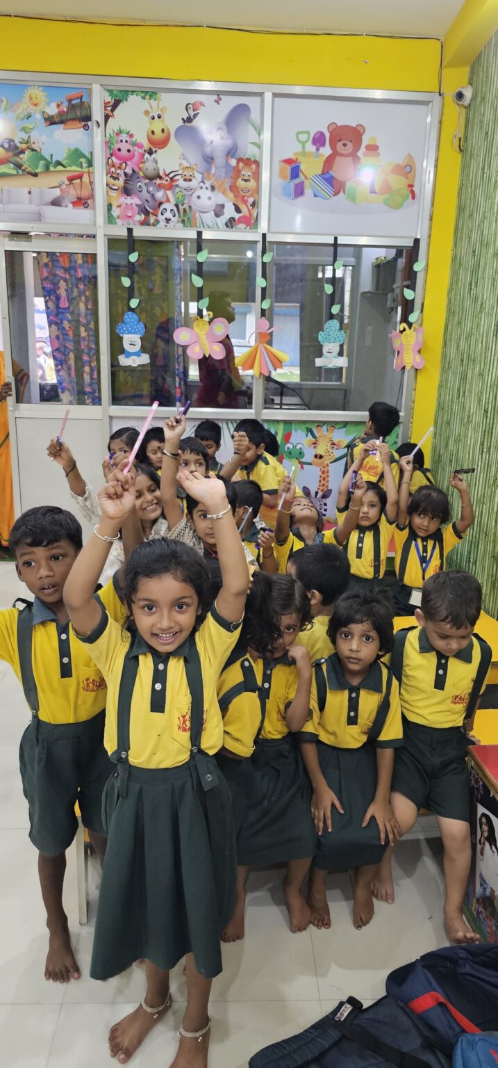 Students having a healthy snack.